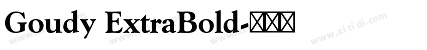 Goudy ExtraBold字体转换